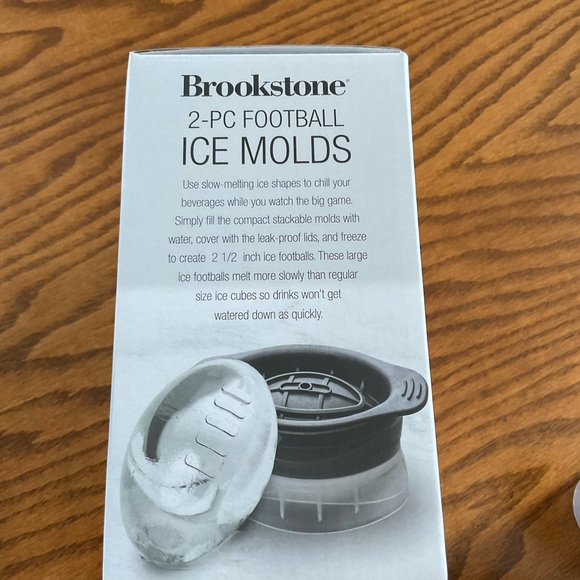 Brookstone 2-Pc Football Ice Molds - Picture 2 of 6